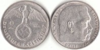 2 Reichsmark 1937 Deutsches Reich Hindenburg A ss